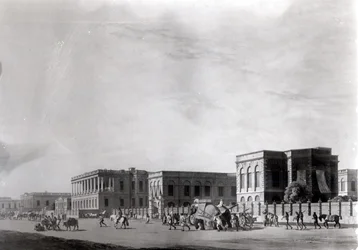 The Council House, Calcutta, 29. tábla a „Keleti tájak: Huszonnégy nézet Hindoostanban” című művéből, Thomas (1749-1840) és William (1769-1837) vésette Daniell, 1798